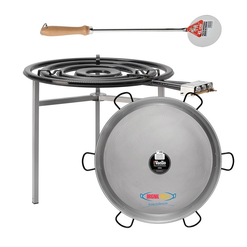 Pack paella de acero pulido 200 personas