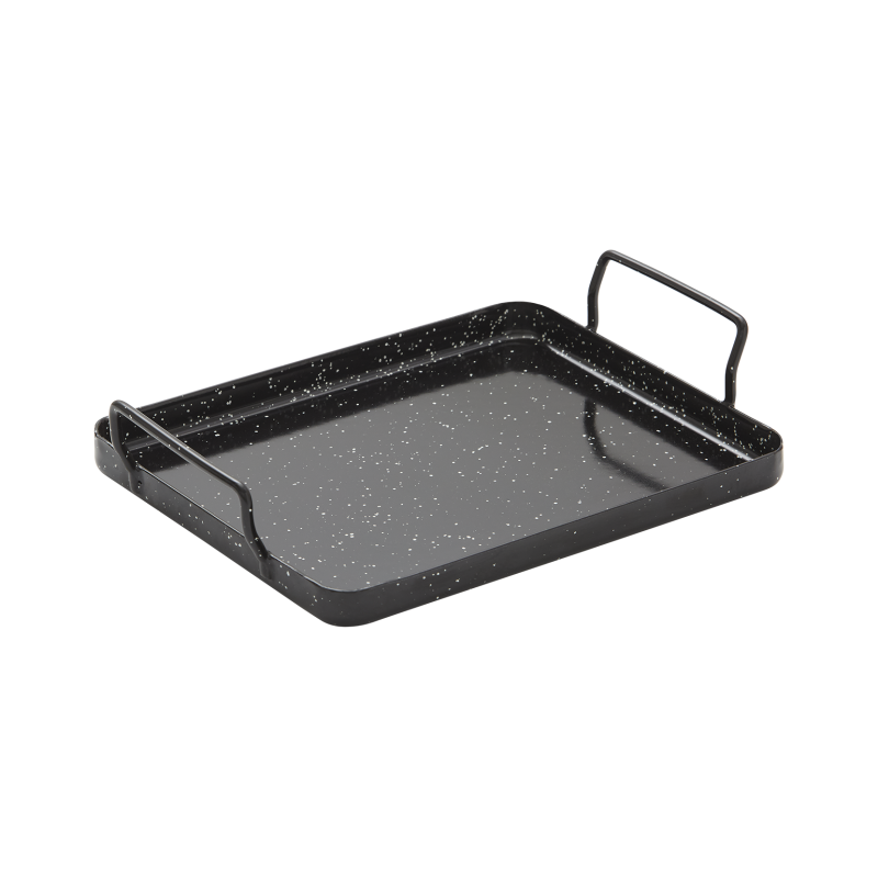 Paellera rectangular esmaltada, llauna para arroz esmaltada