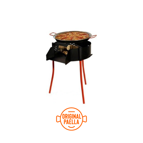 Paellero de leña + Barbacoa + Paravientos www.originalpaella.com