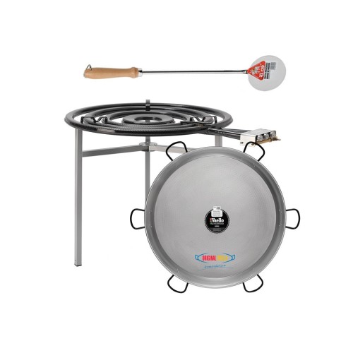 Pack paella de acero pulido 200 personas