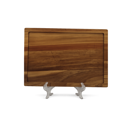 base de madera rectangular en soporte
