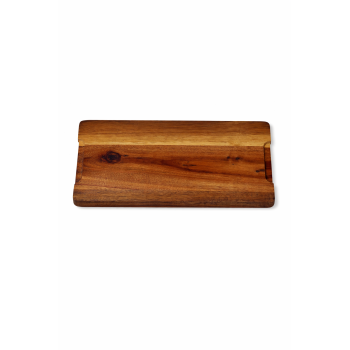Llauna de acero inoxidable con tabla de madera | Original Paella