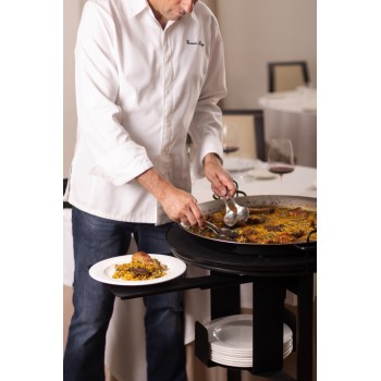 Presentacion elegante de paella