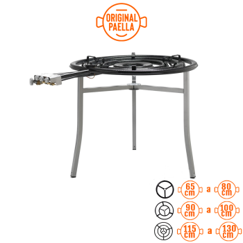 Paellero de gas profesional 90 cm Tubo plano alta potencia
