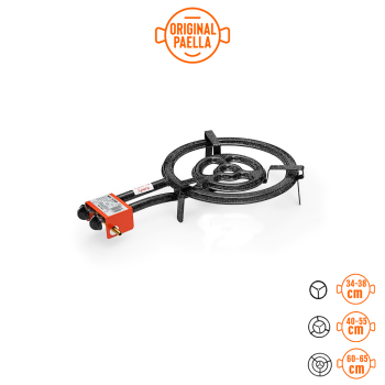 Quemador o Paellero de Gas Tubo Plano 40 cm +GAS +POTENCIA