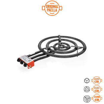 Quemador o Paellero de Gas Tubo Plano 60 cm +GAS +POTENCIA