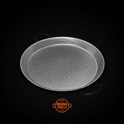 Paella de acero pulido 46 cm para 12 Paellas/paelleras