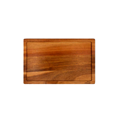 Llauna de acero inoxidable con tabla de madera | Original Paella