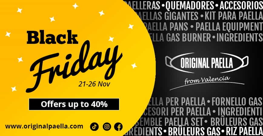 discount offer black friday special paellas, paella pan, paella burner, gas burners, paella ingredients, ciber monday offer