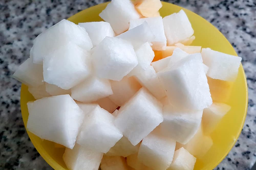 1.- Limpia, pela y corta las verduras