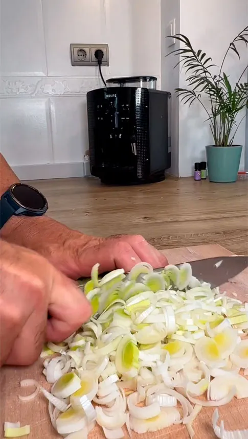 3.- Cortar las verduras