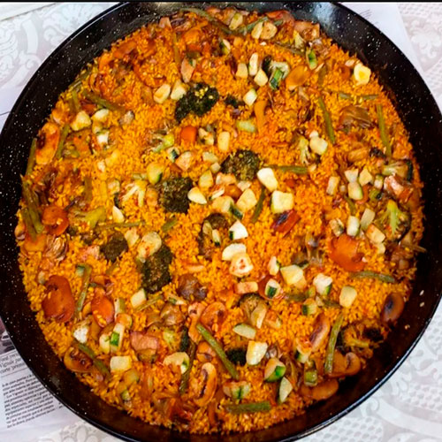 Paella de verduras 