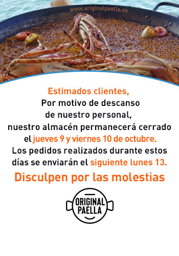 El delantal de original paella gratis