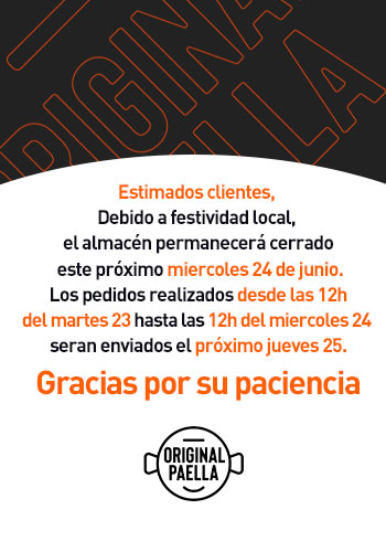 El delantal de original paella gratis