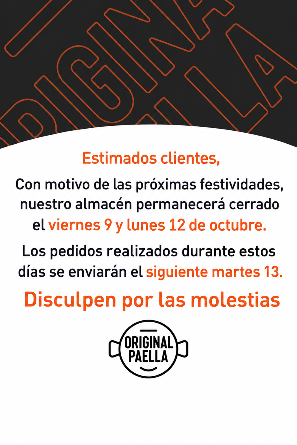 El delantal de original paella gratis