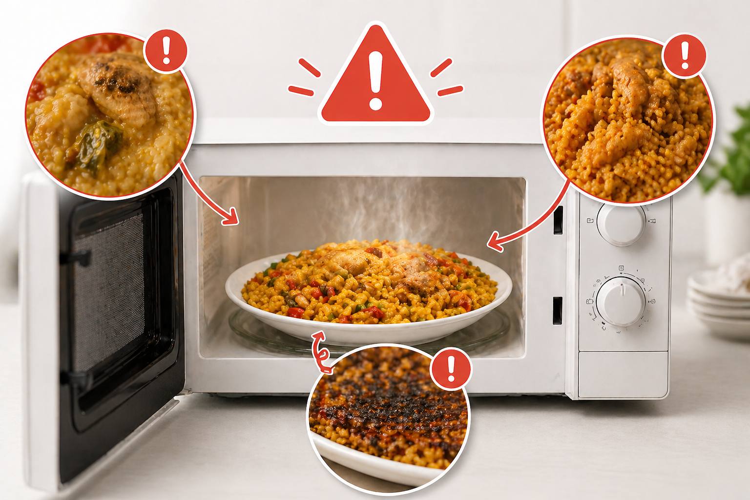 Problemas del arroz en el microondas