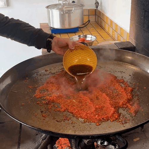 2.- Sofreimos el calamar