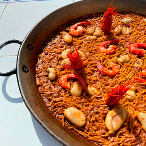 Receta de @cooking_jorge: Fideuá de huevas de sepia y carabineros Receta de @cooking_jorge: Fideuá de huevas de sepia y carabineros