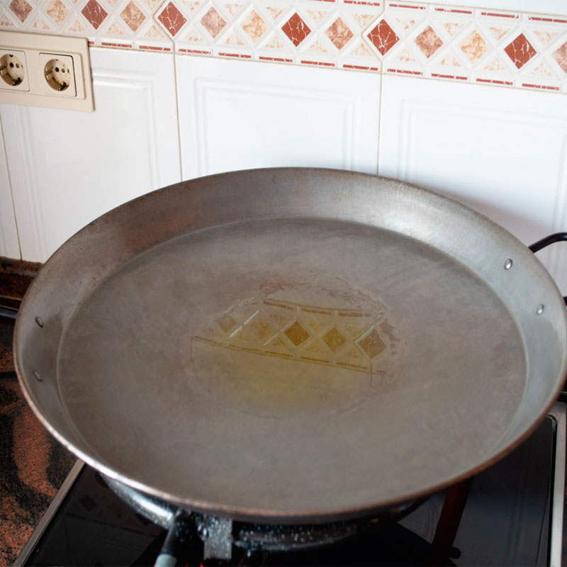 1.- Calentando el aceite