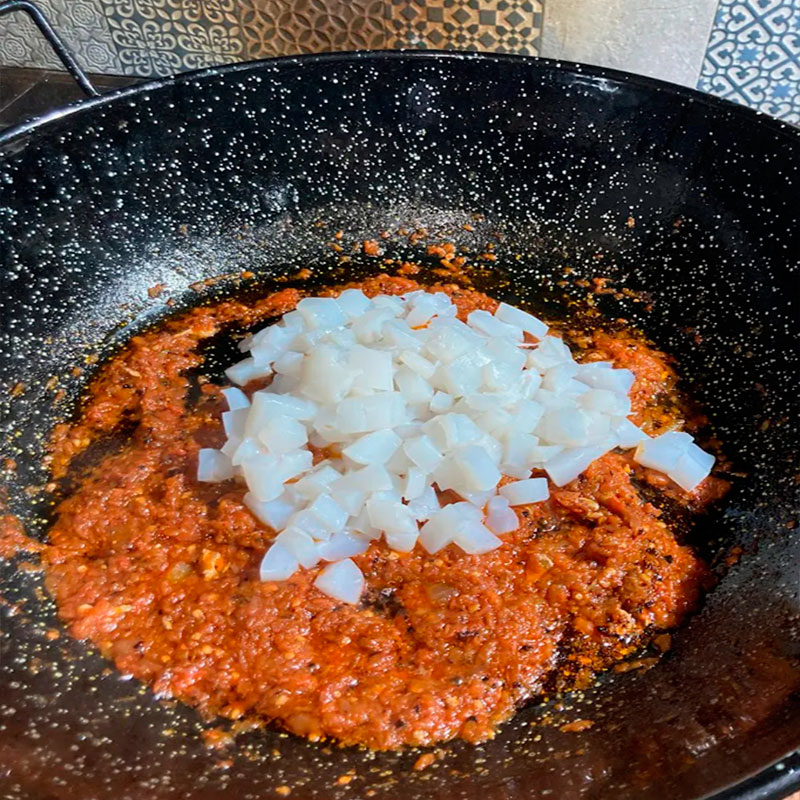 4.-Realizamos el sofrito