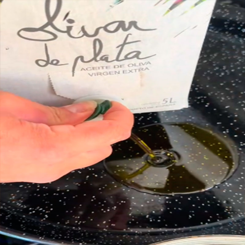 3.- Calentamos el aceite