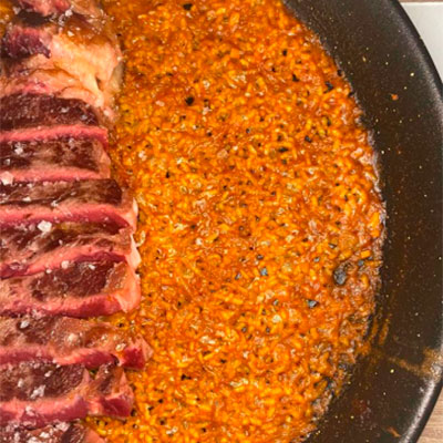 Receta de @vadearroces: Arroz de chuletón de vaca madurada