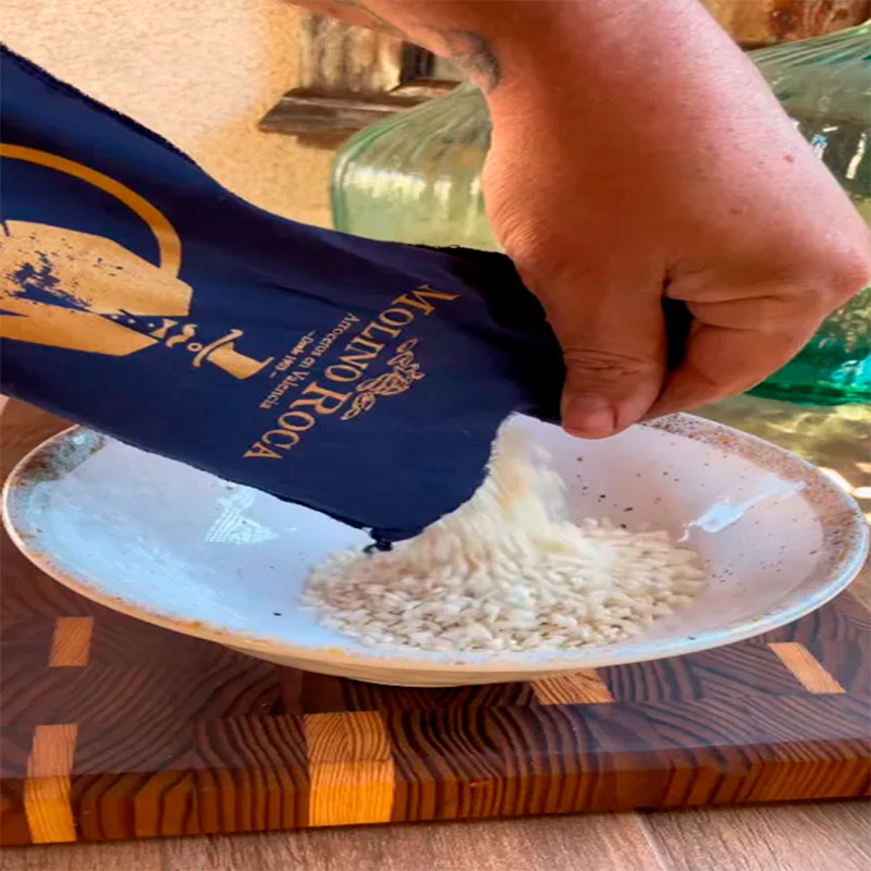 7.- Añadir el arroz 