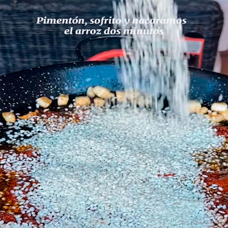 7.- Nacarar el arroz