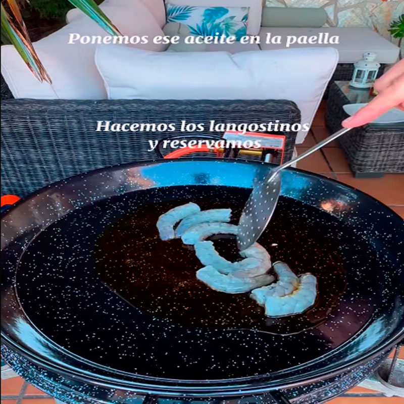 5.- Hacer los langostinos