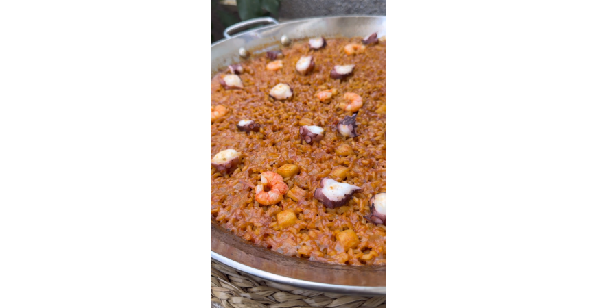 Receta de @elchefkent: Arroz de pulpo y gamba roja