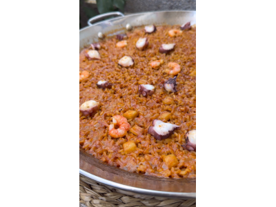 Receta de @elchefkent: Arroz de pulpo y gamba roja