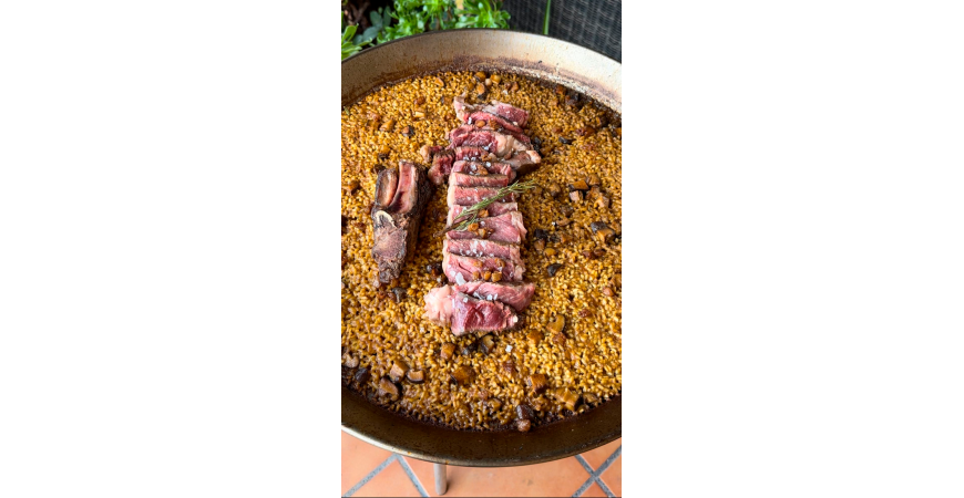 Receta de @fanaticook: Arroz con chuletón de vaca madurada