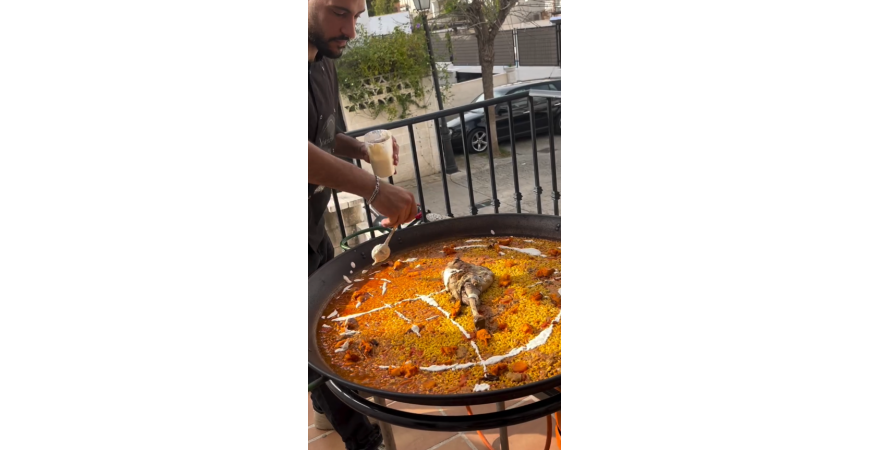 Receta de @laninavalenciana: Arroz de paleta de cordero lechal, boniato al horno y allioli de pera