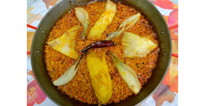 Receta de @chelopeiro.cuina: paella de raya