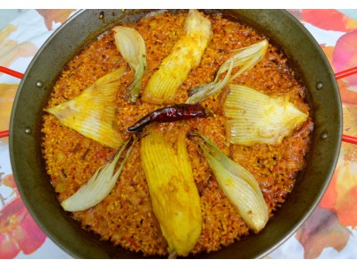 Receta de @chelopeiro.cuina: paella de raya