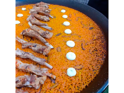 Receta de @virycheff: Arroz de costilla ibérica, ajos tiernos y shitake con alioli provenzal