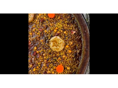 Receta de @cris_riceandmeal: arroz seco de puchero y pelotas de navidad