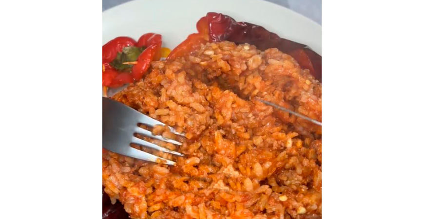Receta de @cris_riceandmeal: Pimientos rellenos de arroz