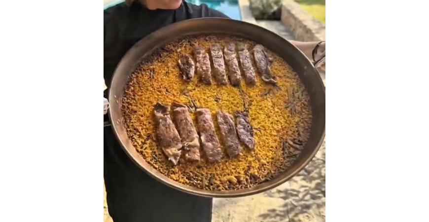 Receta de @virycheff: Arroz de Wagyu y ajos tiernos
