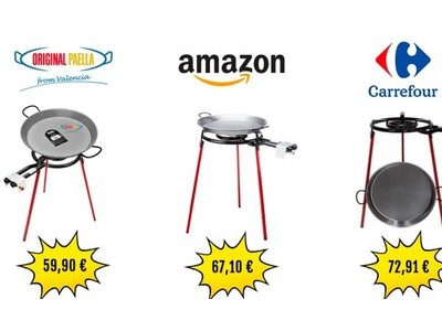 Donde comprar el mejor kit de paella al mejor precio, comparativo de precios entre Amazon, Carrefour y Original Paella.