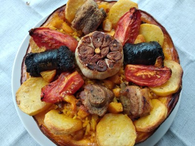 Receta de Ascension Casero: Arroz al horno en calabaza